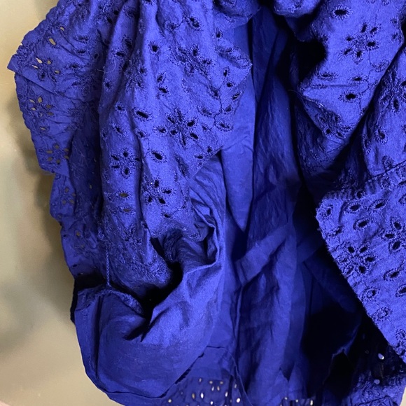 Old Navy Womens Dress Blue Sleeveless Casual Solid Cotton Lace size 14 - Picture 6 of 7